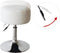 VDD Zadelkruk - Hoogteverstelbaar - PU-leer - Wit - Maximale Hoogte 65 cm
