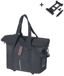Fietshandtas Basil City MIK 8 - 11 liter 19 x 30 x 26 cm - zwart