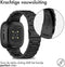 imoshion Bandje met Horlogeband inkorter - Geschikt voor Fitbit Versa 4, Fitbit Versa 3, Fitbit Sense 2, Fitbit Sense - imoshion Stalen band zonder installatiehulp - Zwart
