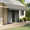 vidaXL - Luifel - uittrekbaar - 400x150 - cm - stof - en - staal - antracietkleurig