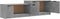 vidaXL - Tv-meubel - 158,5x36x45 - cm - bewerkt - hout - betongrijs