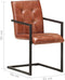vidaXL - Eetkamerstoelen - 2 - st - echt - leer - bruin
