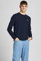 JACK&JONES ORIGINALS JORPAUL TONS KNIT CREW NECK - Heren Trui - Ronde hals - Donkerblauw