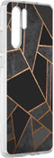 Design Backcover Huawei P30 Pro hoesje - Grafisch Zwart / Koper