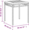 Tuintafel 38x38x42 cm poly rattan en acaciahout gemengd beige