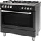 Beko GM15120DAPRNL - Gasfornuis - 5 gasbranders inclusief wokbrander - Zwart