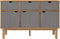 vidaXL - Dressoir - OTTA - 114x43x73,5 - cm - massief - grenenhout - bruin - en - grijs