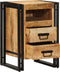 vidaXL - Nachttafel - 40x40x59 - cm - Massief - Ruw - Mangohout