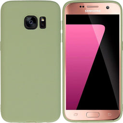 iMoshion Hoesje Geschikt voor Samsung Galaxy S7 Hoesje Siliconen - iMoshion Color Backcover - groen