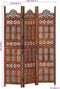 vidaXL - Kamerscherm - 3 - panelen - handgesneden - 120x165 - cm - mangohout - bruin