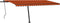 vidaXL - Luifel - automatisch - met - LED - windsensor - 500x300 - cm - oranje - bruin