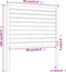 vidaXL - Hoofdbord - 96x4x100 - cm - massief - grenenhout - wit