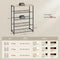 WOLTU Organizer schoenenrek - 4 niveaus - licht eiken en zwart - 63 x 83 x 30 cm