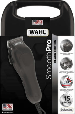Wahl 'Black Edition' Smooth Pro tondeuse - 79524-3716 - met opzetkammen set - 1 tot 25mm