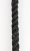 Ronde wandspiegel met touw - ø63x3,5 cm - Antique gold/zwart - Metaal/touw