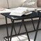 vidaXL - Salontafel - in - zwart - eiken - - - 100x50x40 - cm - - - Gemaakt - van - composiet - hout - en - metaal