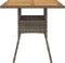 vidaXL Tuintafel met acaciahouten blad 80x80x75 cm poly rattan grijs