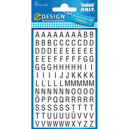 Avery Zweckform - Etiketten cijfers en letters A-Z, 120 stuks, zwart op wit