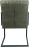 HSM Collection Eetkamerstoel Texas - army green - metaal/yachtleder