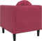 vidaXL Fauteuil met kussen fluweel wijnrood
