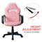Bureaustoel gamestoel Thomas - kinderen - racing gaming stijl - hoogte verstelbaar - roze
