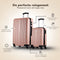 Slazenger Kofferset 2 Delig - Ruimbagage Koffer (71L) en Handbagage Trolley (26L) - Hardcase met Cijferslot - Roze (2 delig)