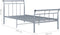 vidaXL - Bedframe - metaal - grijs - 100x200 - cm