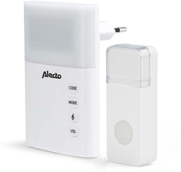 Alecto ADB-19 - Draadloze deurbel - Flitslicht en 36 melodieën - Wit