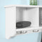 SoBuy FRG48-W - Wandkapstok - 4 haken 3 vakken - Wit