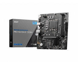 MSI PRO H610M-E - Moederbord - Ondersteunt 12e/13e gen Intel Core - Micro-ATX