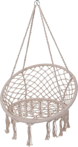Hangstoel Katoen - Beige/Wit - Ø80CM