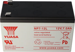 YUASA NP7-12L accukabel PB 12 volt 7000 mAh met 6,3 mm contacten