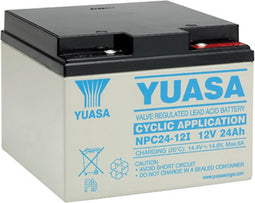 Yuasa NPC24-12I loodbatterij cyclusbestendig 12 volt, 24Ah