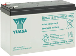 Yuasa REW45-12 batterijkabel hoge stroom 12V met 8Ah, Faston 6,3 mm stekkercontacten