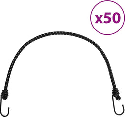 vidaXL - Spanelastieken - met - reflecterende - strips - en - haken - 50 - st - 59 - cm
