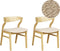 YUBA - Eetkamerstoel set van 2 - Lichthout/Beige - Bouclé