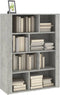 vidaXL - Dressoir - 80x30x106 - cm - bewerkt - hout - betongrijs