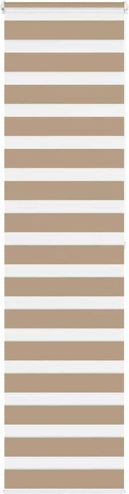 vidaXL - Zebra - Blind - 55x200 - cm - stofbreedte - 50,9 - cm - polyester - zandbruin