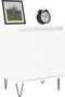 vidaXL - Nachtkastjes - 2 - st - 40x30x50 - cm - bewerkt - hout - hoogglans - wit