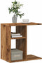 vidaXL - Bijzettafel - 50x30x50 - cm - bewerkt - hout - oud - houtkleurig