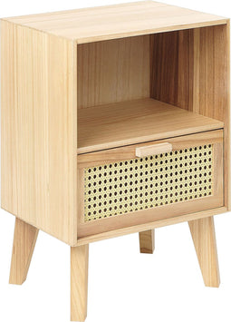 Beliani SENEY - Nachtkastje - Lichte houtkleur - Paulowniahout