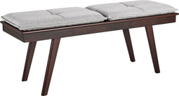 Beliani EXTON - Bankje - Donkere houtkleur - MDF