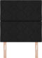 vidaXL - Hoofdbord - met - Diamant - Blokken - Design - - - Zwart - - - 80 - cm - - - Stof