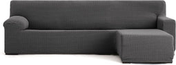 Hoes voor chaise longue met korte armleuning rechts Eysa JAZ Donker grijs 120 x 120 x 360 cm