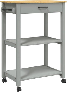 vidaXL - Keukentrolley - MONZA - 60x40x90 - cm - massief - grenenhout