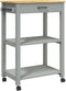 vidaXL - Keukentrolley - MONZA - 60x40x90 - cm - massief - grenenhout