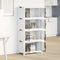 vidaXL - Opbergbox - stapelbaar - met - wielen - 4-laags - 75 - L - 64x40x141,5 - cm