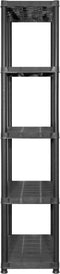 vidaXL - Opbergrek - 5-laags - 142x38x170 - cm - kunststof - zwart