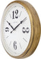 Landelijke wandklok - 39cm - Stille klok - Wit/ Goud- NeXtime Classic