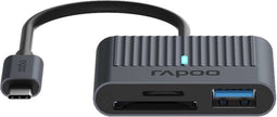 Rapoo UCR-3001 - 3-in-1 USB-C Kaartlezer - 5 Gbps - Zwart